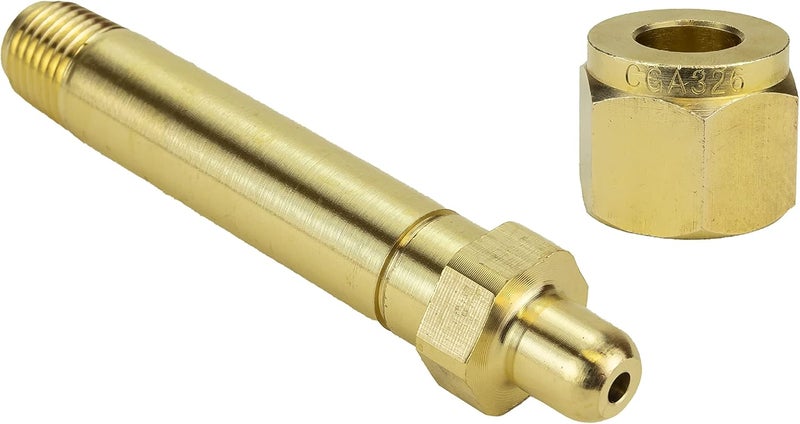 Sa - Nut and Nipple replacement for Nitrous Oxide Regulators CGA-326 - Nipple length: 3-1/2'' - Regulator side thread: 1/4'' NPT - 3000 PSI - Image 3